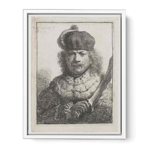 Self-Portrait With Raised Sabre Painting