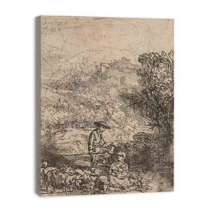 A Shepherd and his Family Painting