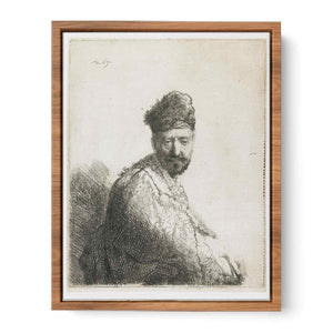 A bearded Man in a furred oriental Cap and Robe the Artist's Father Painting