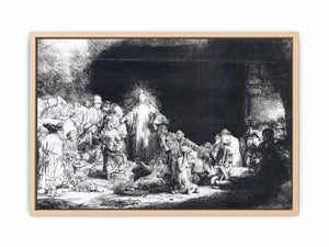 The Little Children Being Brought to Jesus, The 100 Guilder Print 1647-49
Painting