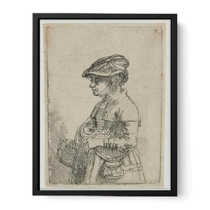 Girl With A Basket Painting