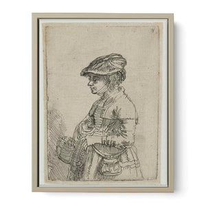 Girl With A Basket Painting