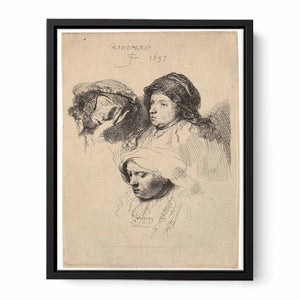 Three Heads of Women one asleep Painting