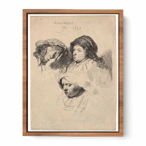 Three Heads of Women one asleep Painting