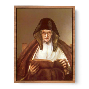 Old woman, reading Polski Starsza pani Painting