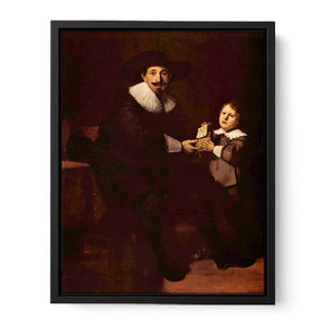 Portrait of Jan and his son Caspar Pellicone Painting