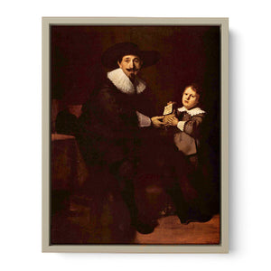 Portrait of Jan and his son Caspar Pellicone Painting