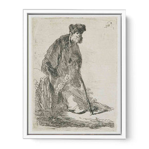 Man In A Coat And Fur Cap Leaning Against A Bank
Painting