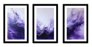 3 Panel Purple Painting