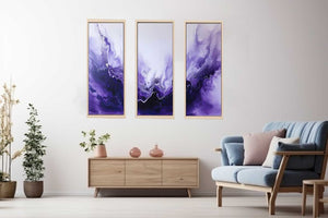 3 Panel Purple Painting