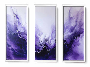 3 Panel Purple Painting