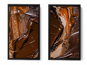 2 Panel Chocolate Art Painting