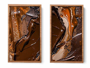 2 Panel Chocolate Art Painting