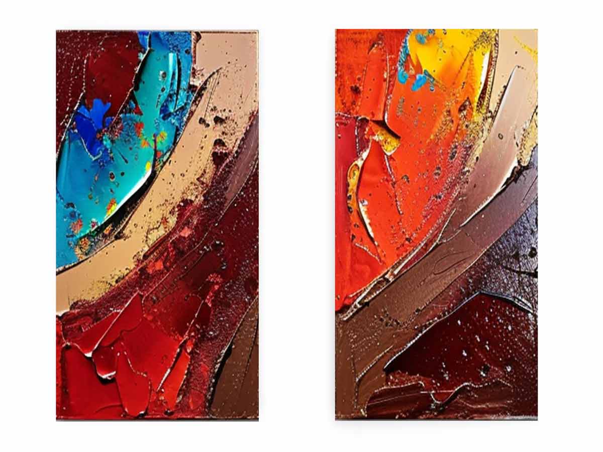 2 Panel Group Art Painting