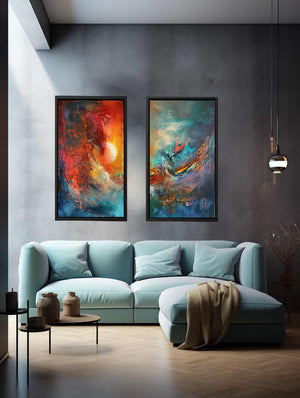 2 Piece Abstract Wall Art