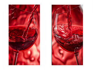 wine splash 2 peice wall art