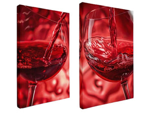 wine splash 2 peice wall art