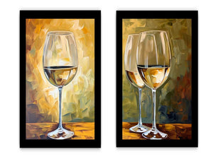 White wine framed art