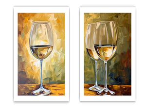 White wine framed art
