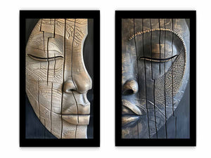 2 Face Wall art Set