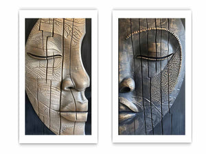 2 Face Wall art Set