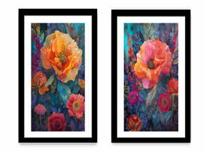 Flowers Panel Art Set