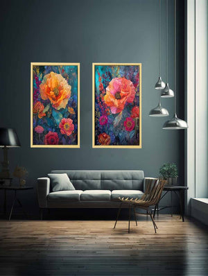 Flowers Panel Art Set