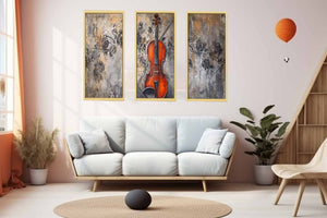 3 Panel Violin Painting