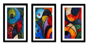 3 Panel Violin Art Painting Set