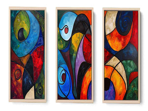 3 Panel Violin Art Painting Set