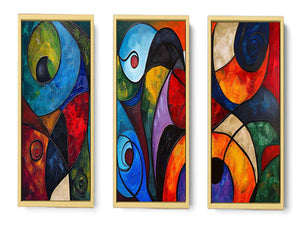 3 Panel Violin Art Painting Set