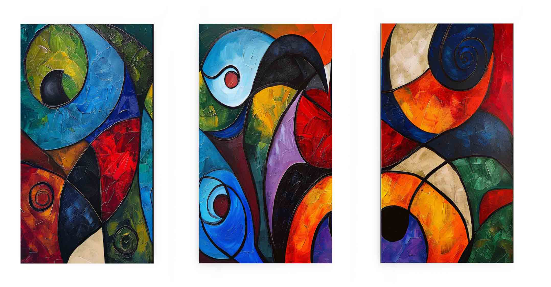 3 Panel Violin Art Painting Set