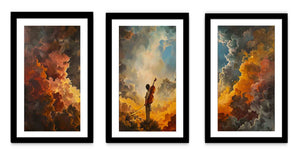 3 Panel Violin Painting