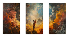 3 Panel Violin Painting
