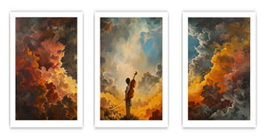 3 Panel Violin Painting