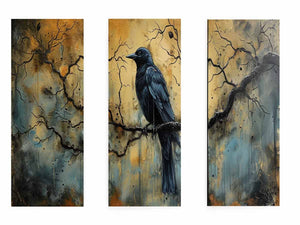 3 Panel Group Art Bird Painting