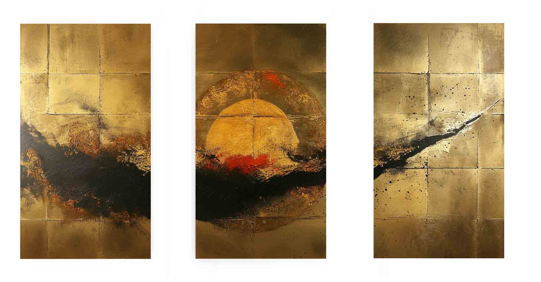 3 Panel Group Art Painting