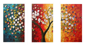 3 Panel Group Art Flower & Tree Painting