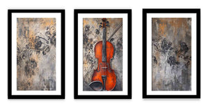 3 Panel Violin Music Art Painting