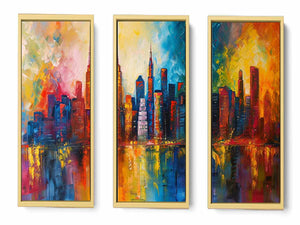 Skyline Painting - 3 Piece Set