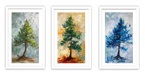 Pine Tree Painting - 3Pcs Set