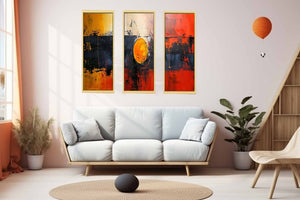 Abstract Three Piece Set Painting