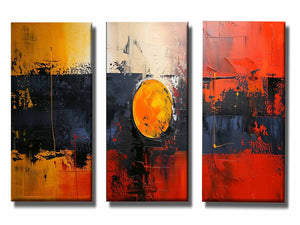 Abstract Three Piece Set Painting