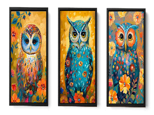 Owl 3 Piece Art Set