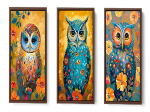 Owl 3 Piece Art Set