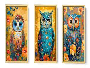 Owl 3 Piece Art Set