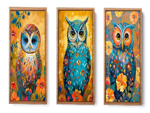 Owl 3 Piece Art Set