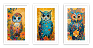 Owl 3 Piece Art Set