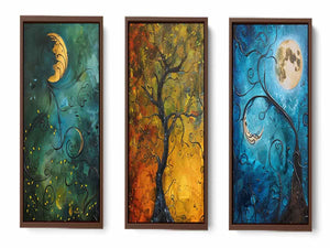 3 Piece Sun & moon Art Set