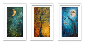 3 Piece Sun & moon Art Set